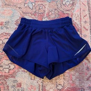 royal blue lululemon hotty hot shorts